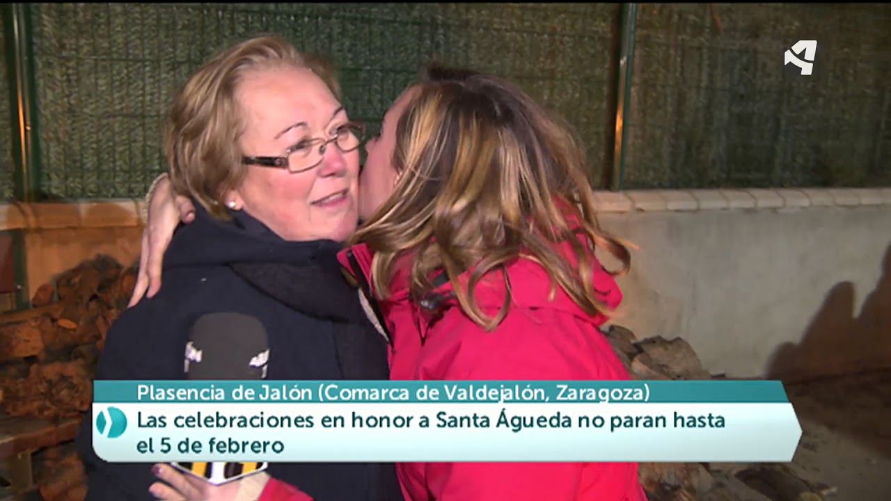 Plasencia de Jalón celebra Santa Águeda con una hoguera