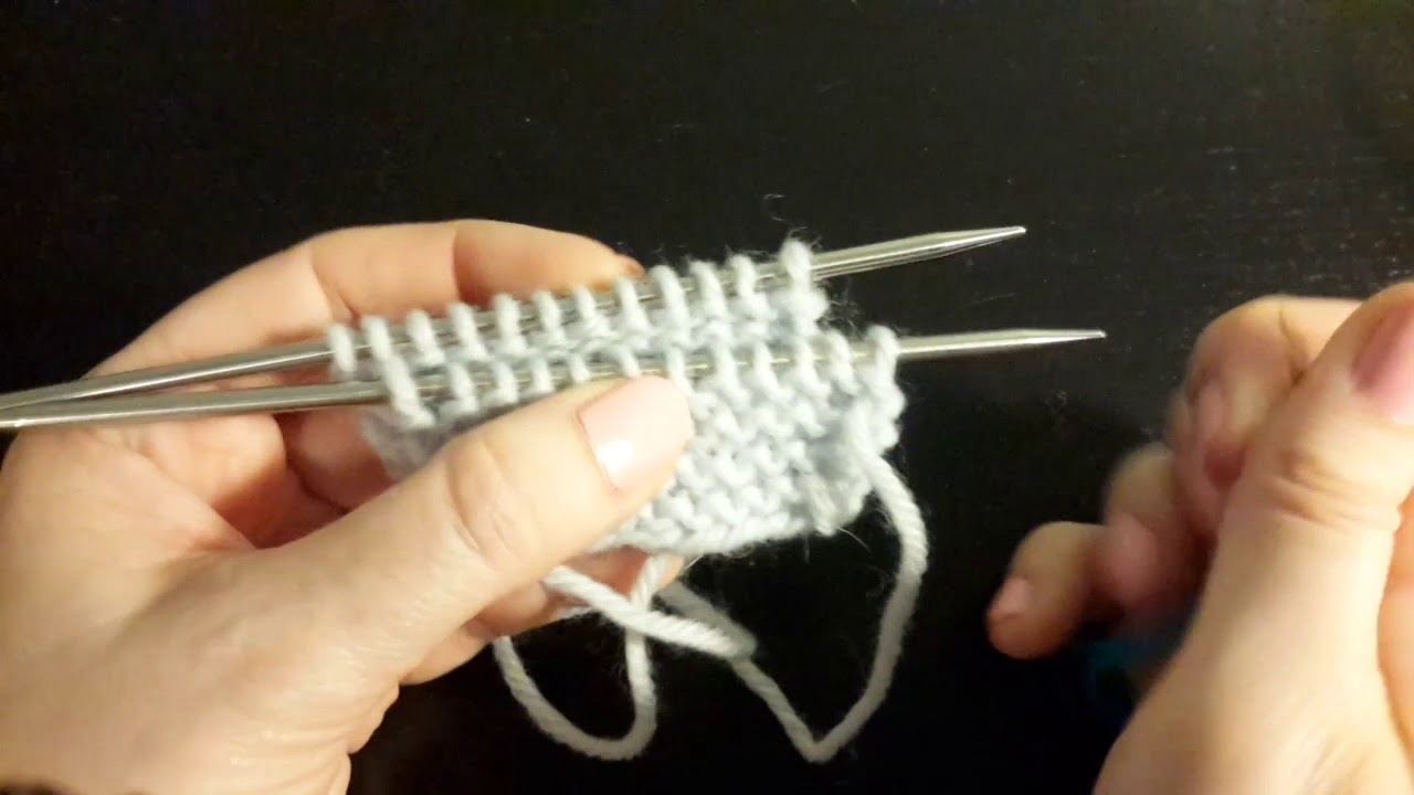 Kitchener Stitch graft in Garter fabric
