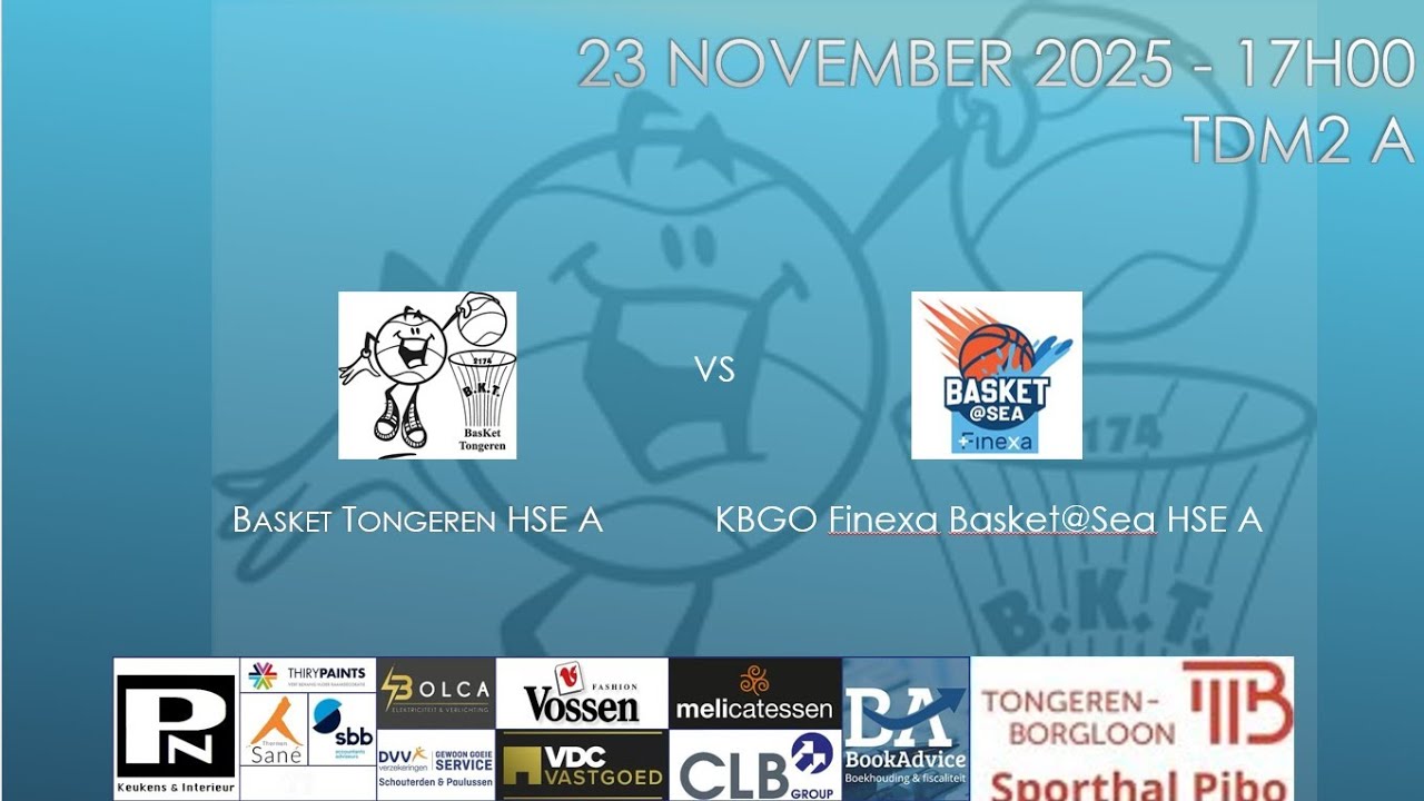 TDM2A: Basket Tongeren HSE A  -  BCGO Finexa Oostende HSE A