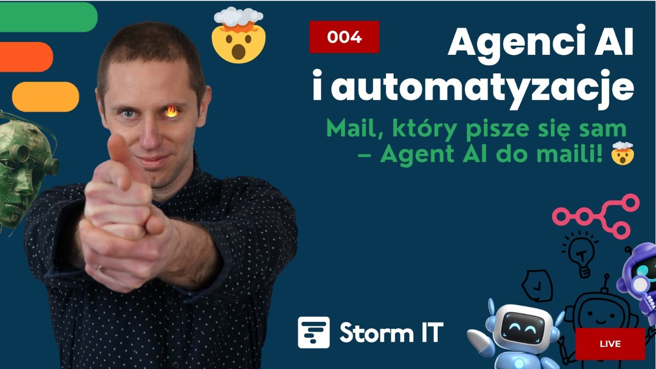 Agenci AI  i automatyzacje #004 Mail, który pisze się sam – Agent AI do maili! 🤯