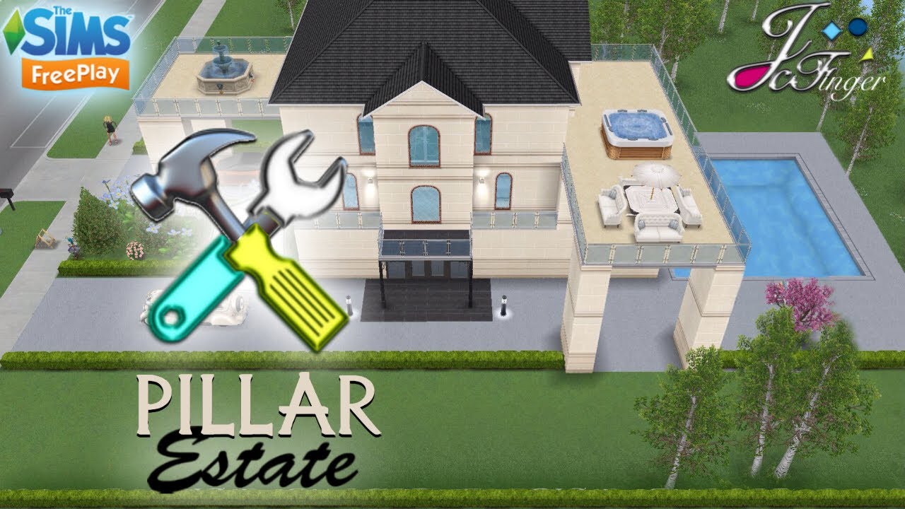 Sims FreePlay ⚠️| LIVE BUILD 🛠 | PILLAR ESTATE |♟🏛  By Joy.