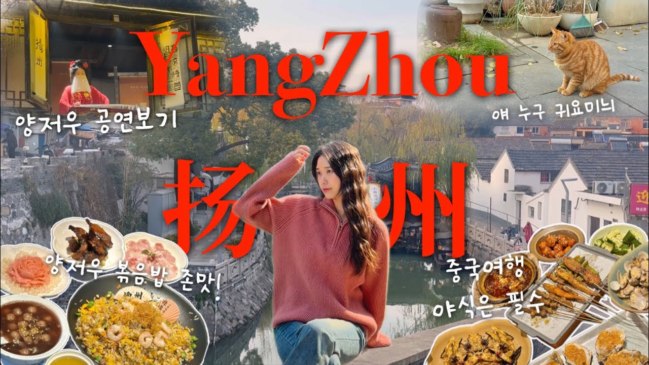 [cn]🇨🇳양저우 브이로그|볶음밥 맛집지역, 온천호텔, 양저우공연, 발마사지 유명지