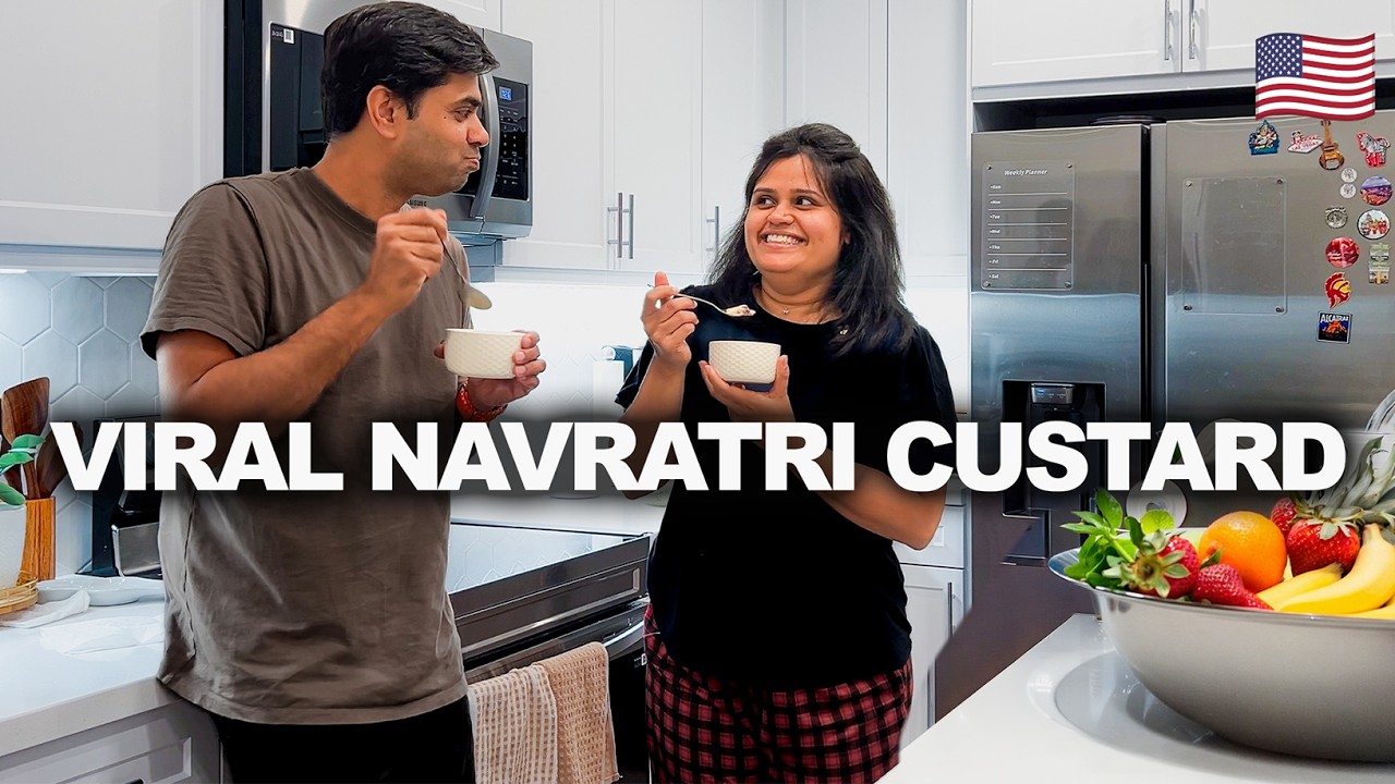 Indian Family Celebrating Maha Shivratri in the USA 🇺🇸 | Navratri Viral Satvik fruit Custard