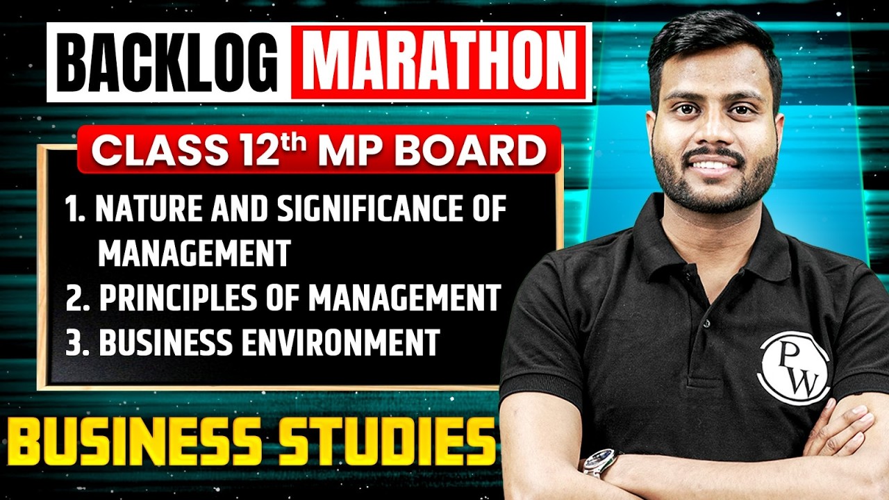 Backlog Marathon | Class 12 Business Studies | MP Board 2027 | Unit Test Complete Revision