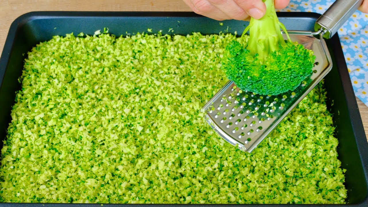 Better than pizza! Just grate 1 broccoli! Delicious and easy broccoli recipe! [Vegan] ASMR cooking