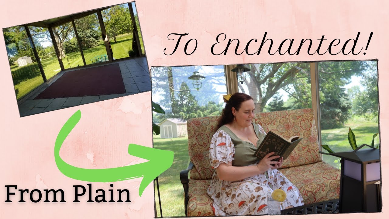 ENCHANTED SUN ROOM MAKEOVER: Using Slow Decorating To Give My Sun Room a Cottagecore Makeover.