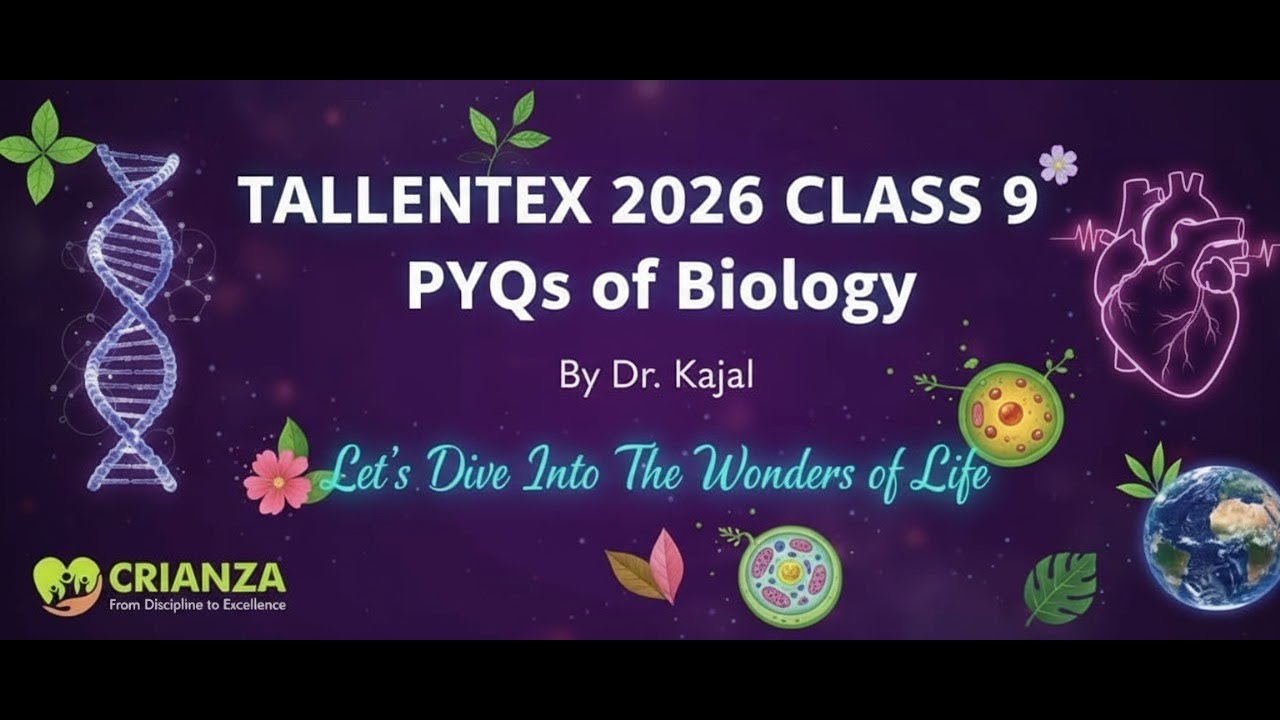 TALLENTEX 2026 | Class 9 Biology PYQs | Previous Year Questions Practice