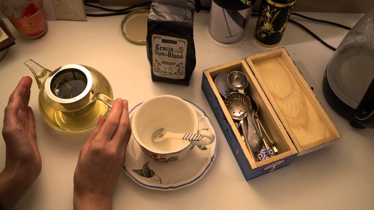 ASMR Pouring Tea and Doodling | Whispering | Tasting