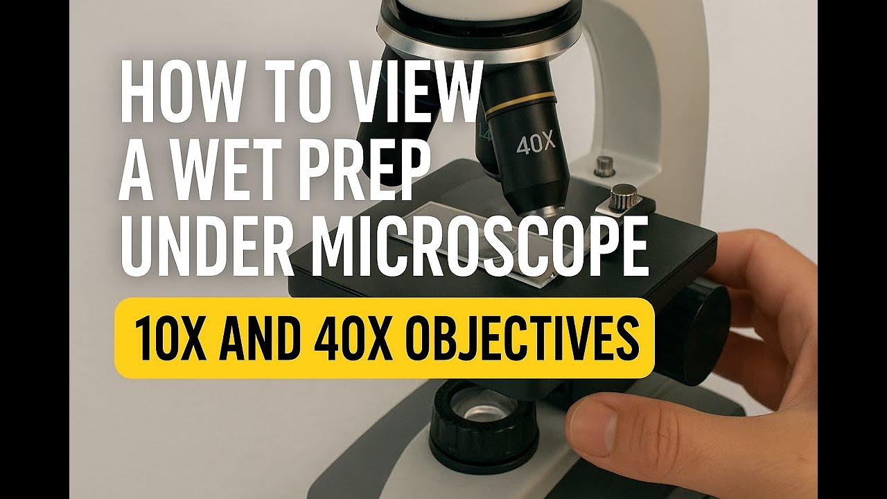 How to View a Wet Prep Under the Microscope | 10x and 40x Objective Lenses