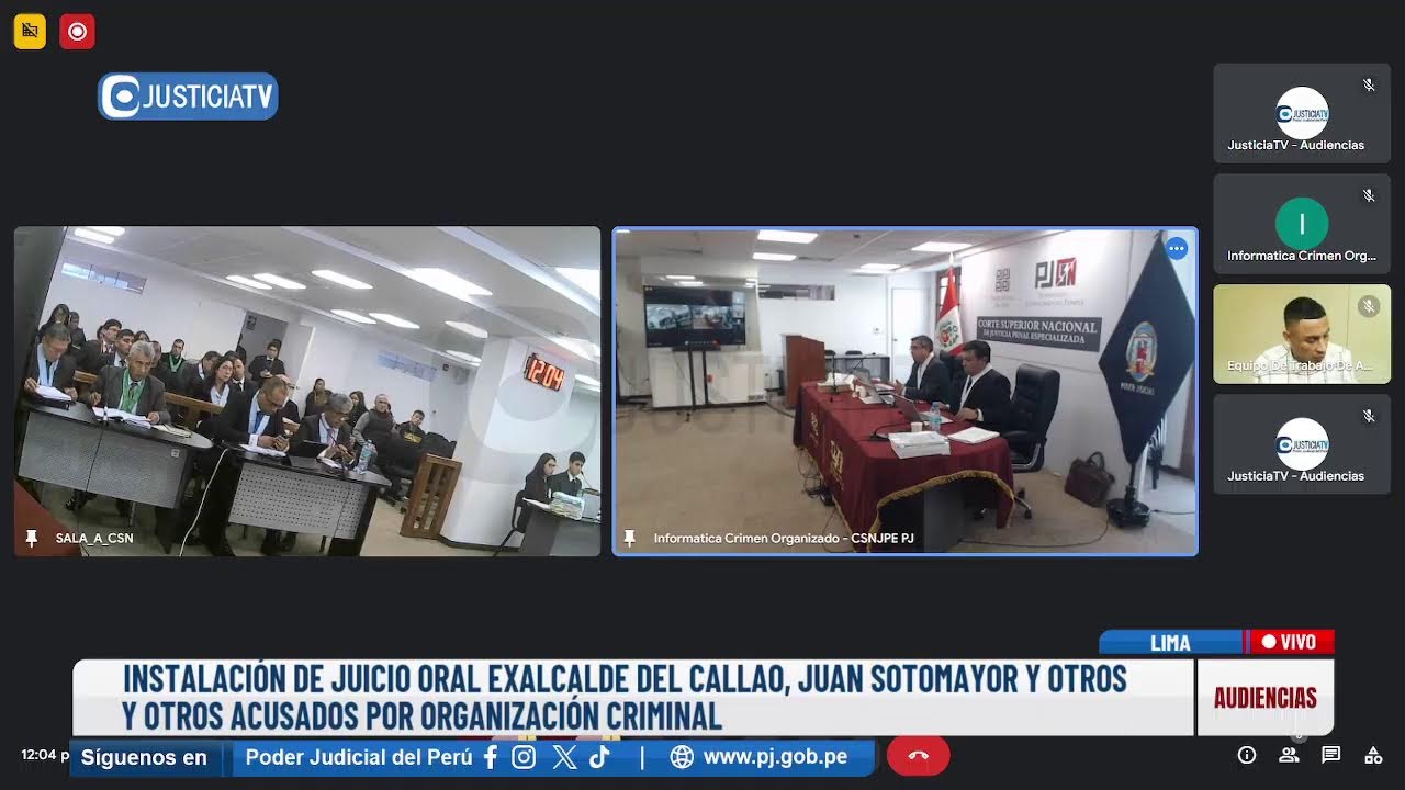🔴#EnVivo | Instalación juicio oral exalcalde del Callao, Juan Sotomayor