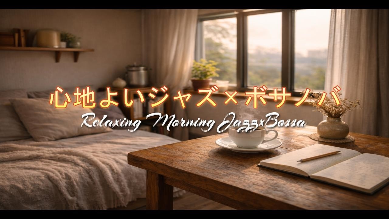 【カフェ・作業用BGM】心を軽やかにするジャズ×ボサノバ音楽｜集中力が続くおうちカフェ｜Cafe Jazz Music for Work from Home