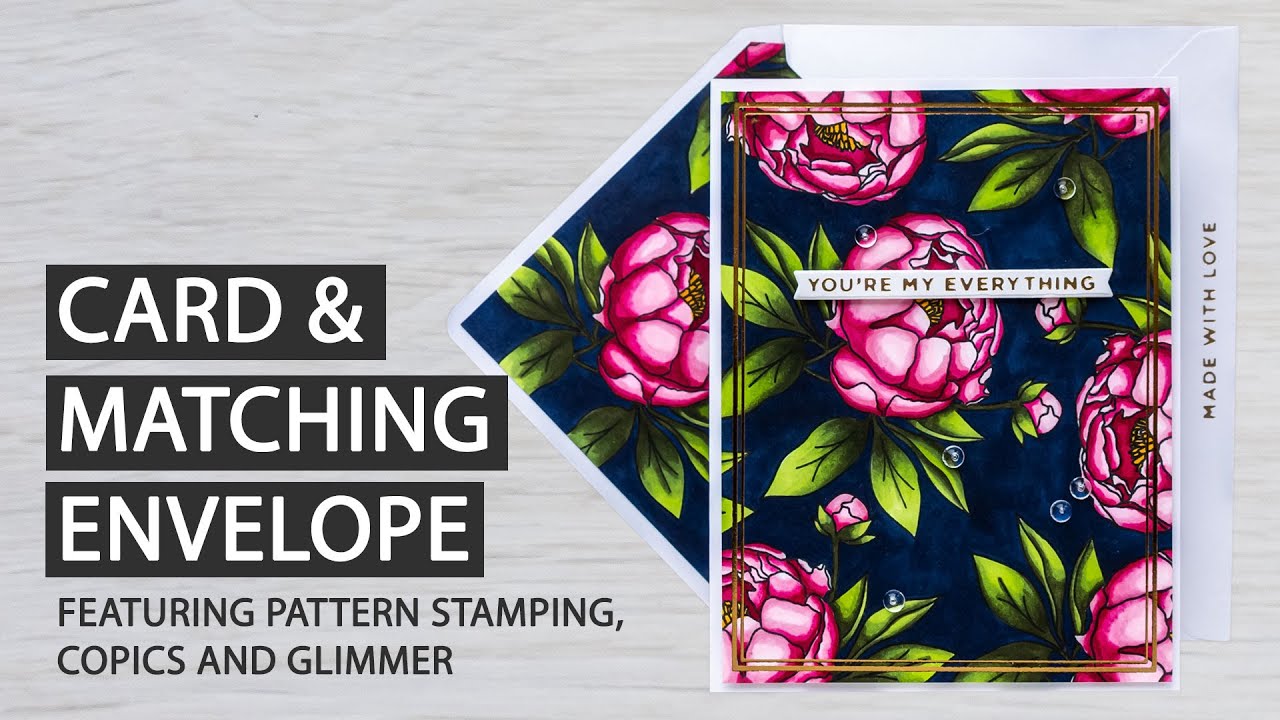 Floral Pattern Card & Matching Envelope Liner