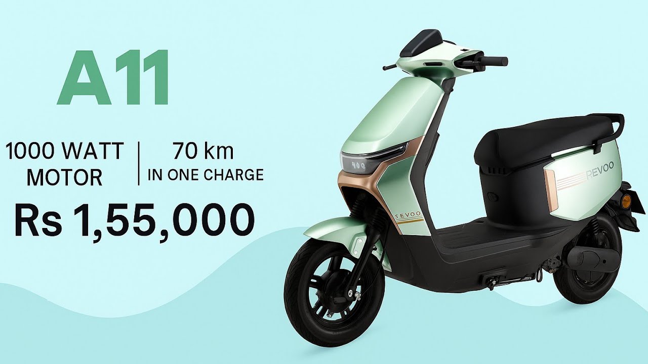 Introducing the Revoo A11 Electric Scooty#RevooA11 #ElectricScooty #EcoRide #FuelSaving#ElectricBike