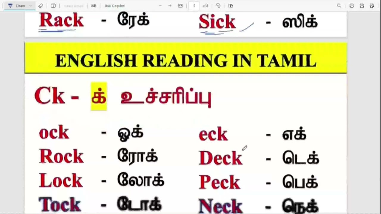 DAY 2 ENGLISH READING PRACTICE IN TAMIL /FREE SPOKEN ENGLISH CLASS IN TAMIL /ENGLISH PRONUNCIATION