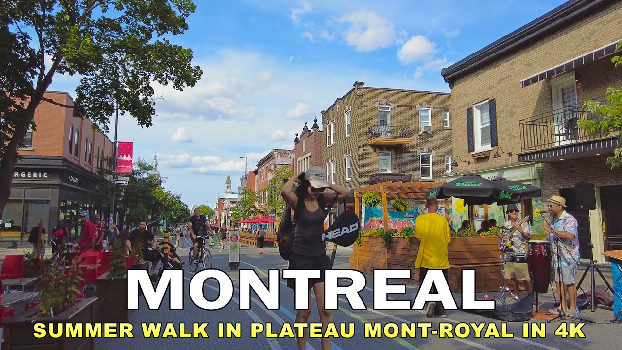 4K Montreal Canada 2022 Summer Walk in Plateau Mont Royal