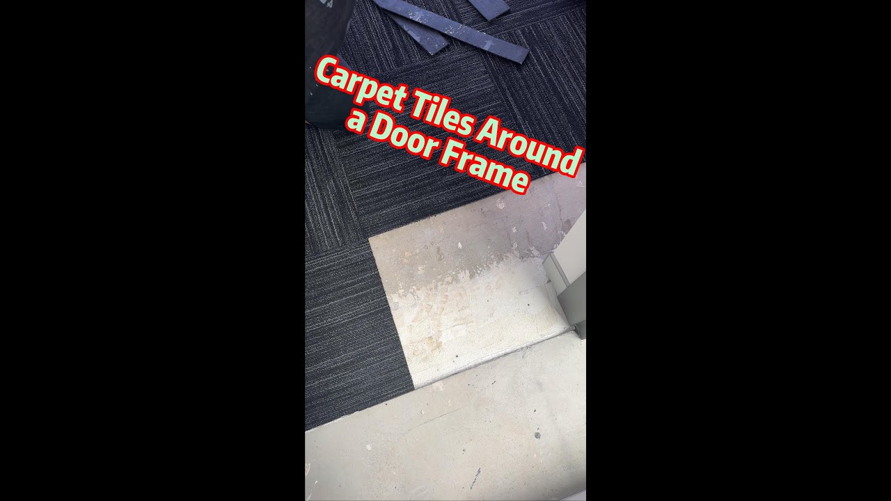How to Cut Carpet Tiles Around a Door Frame Step by Step