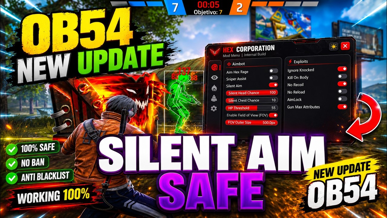 NEW FREE FIRE PC PANEL OB54 2026 💻 AIM SILENT ⚡✅ MAIN ID SAFE | ✅ ANTI-BAN | ✅ FREE DOWNLOAD