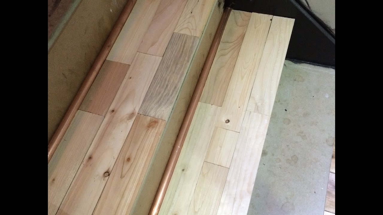 Palletwood clad stairs