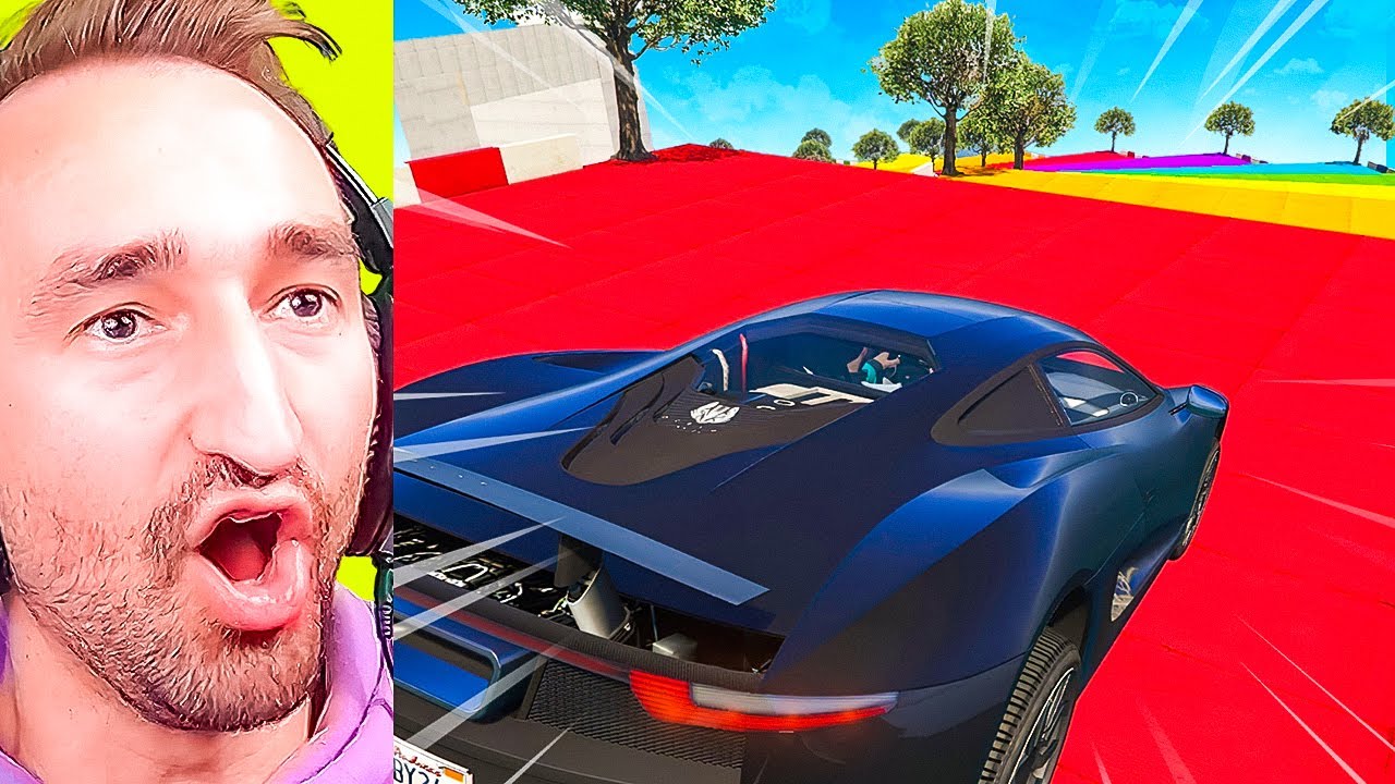 Rainbow Staircase Mega Ramp In GTA 5