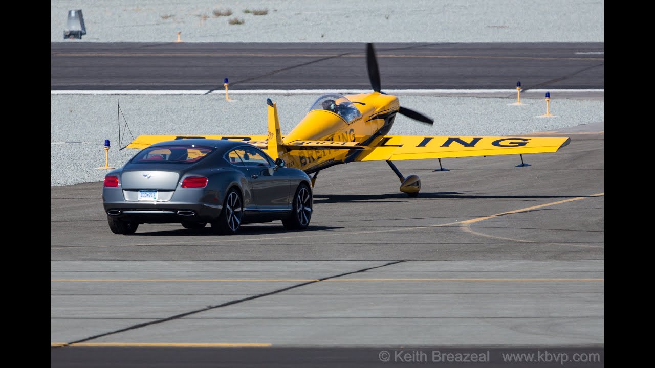 Bentley Continental GT versus David Martin's Cap 232 aerobatic plane © Keith Breazeal