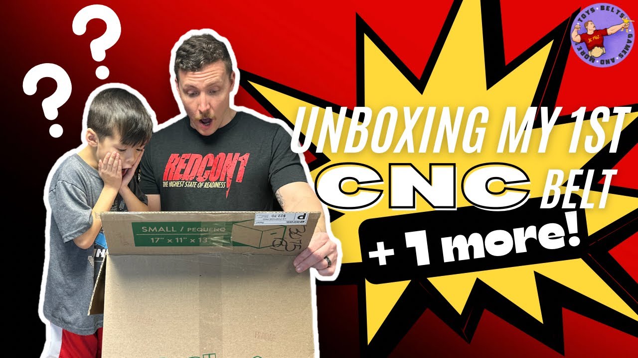 Unboxing my first CNC replica belt plus a WWE Shop belt on REAL LEATHER!