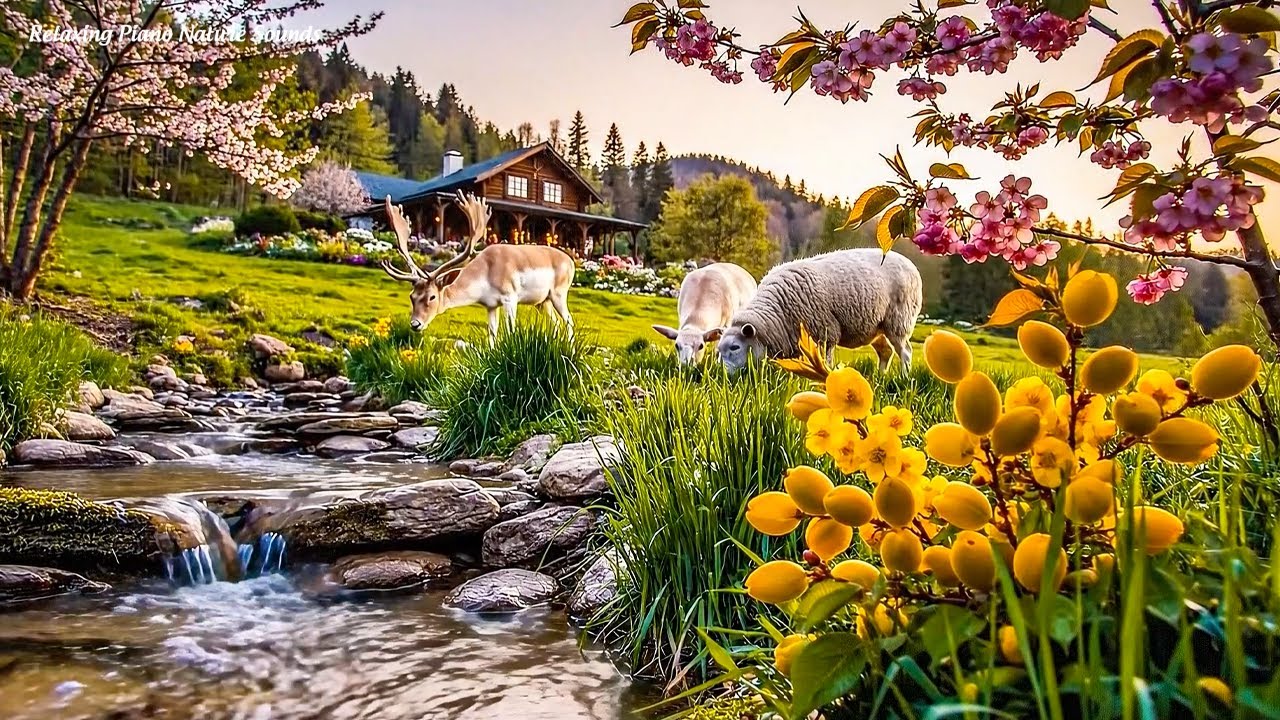 Beautiful Relaxing Piano Music 🌿 Spring Nature, Stress Relief & Deep Calm ✅