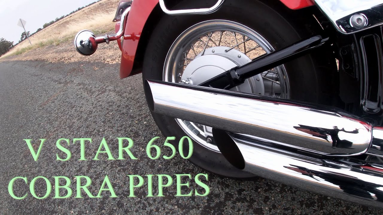 V Star 650 Cobra Pipes