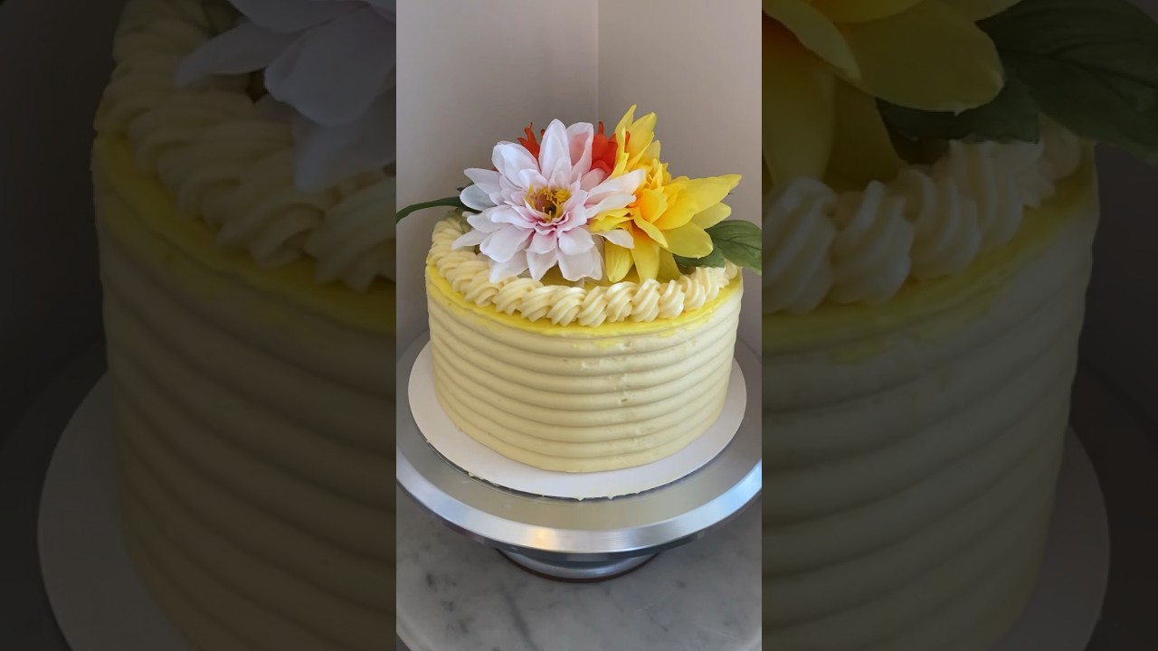 Lemon Clementine Cake - Custard buttercream, clementine cake, lemon curd, lemon ganache
