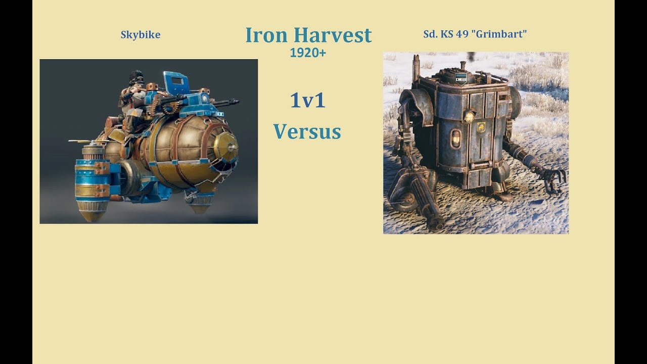 Iron Harvest: Skybike vs Sd. KS 49 Grimbart