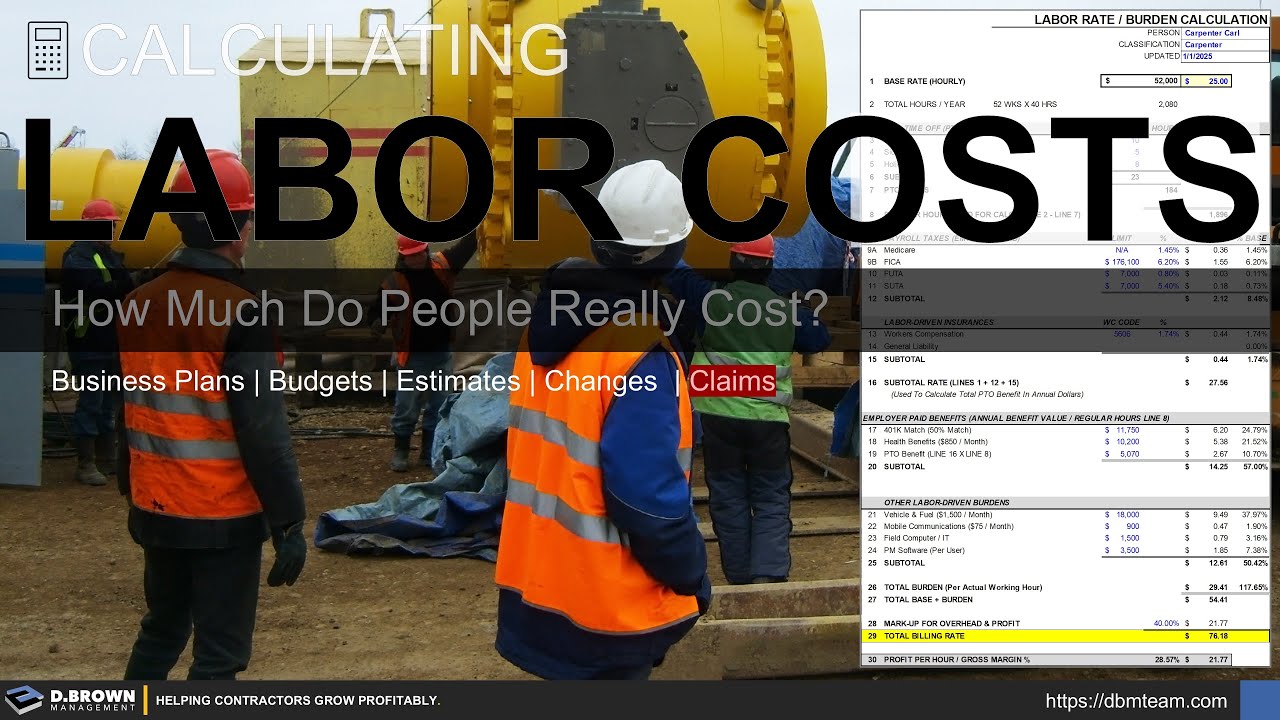 Labor Burden Calculation for Construction Contractors (Basic)