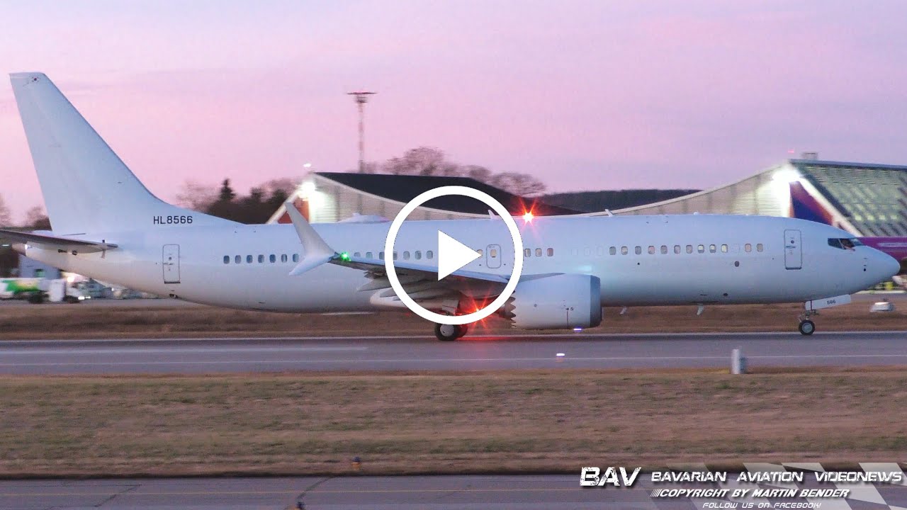 Boeing 737-8 MAX BBJ - Republic of Korea Air Force HL8566 - takeoff at Memmingen Airport