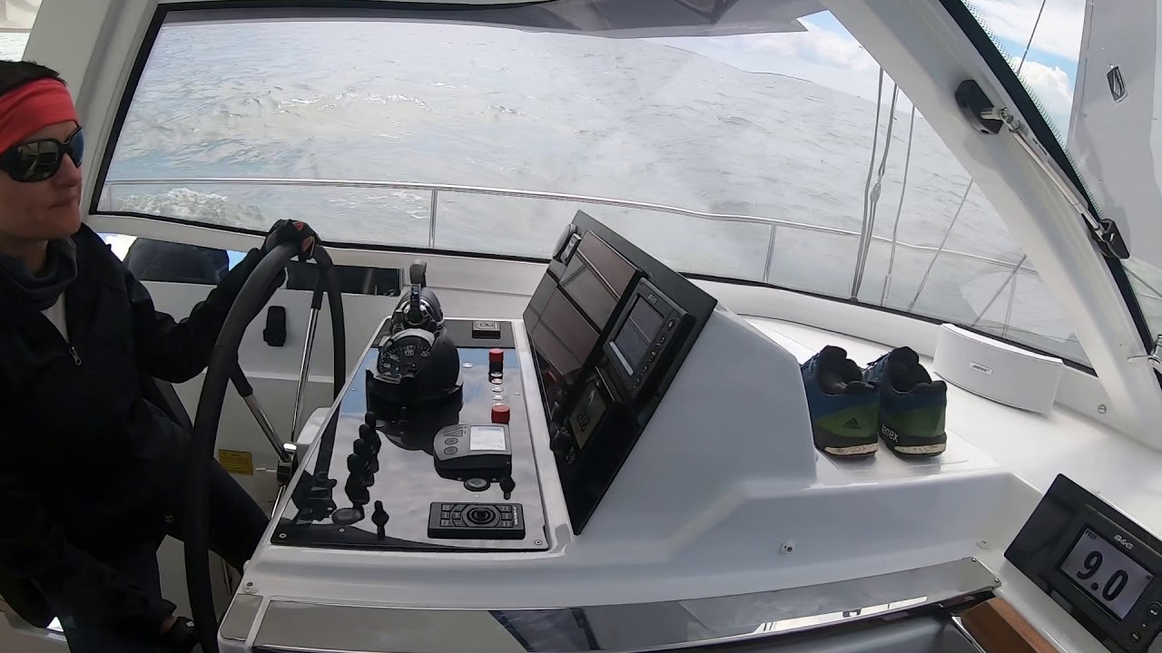 Test sailing an Amel 50