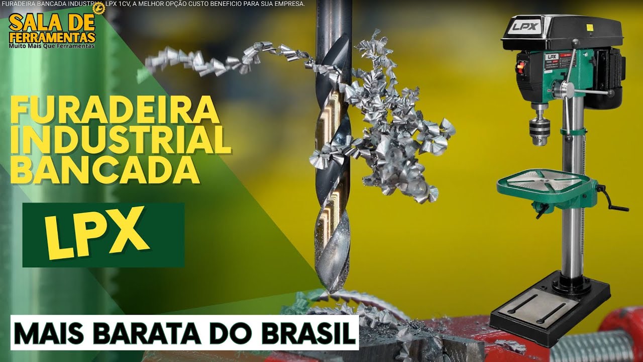 FURADEIRA DE BANCADA INDUSTRIAL LPX 1CV,  A MELHOR OPÇÃO CUSTO BENEFICIO PARA SUA EMPRESA. #lpx