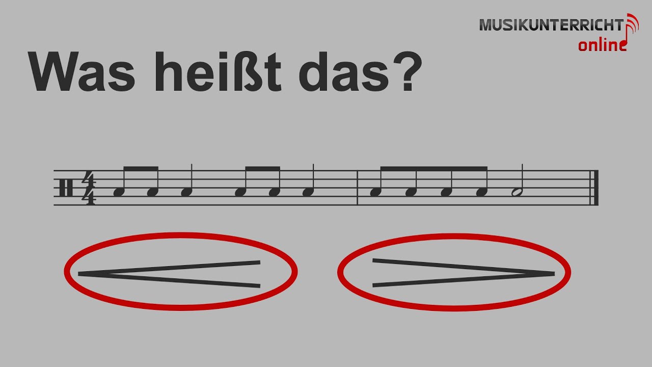 Crescendo / Decrescendo - Was hei&szlig;en diese Klammern in den Noten?