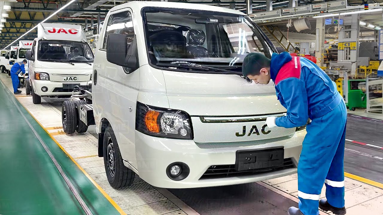 Inside Massive Chinese Factory Building Utility Trucks - Production Line