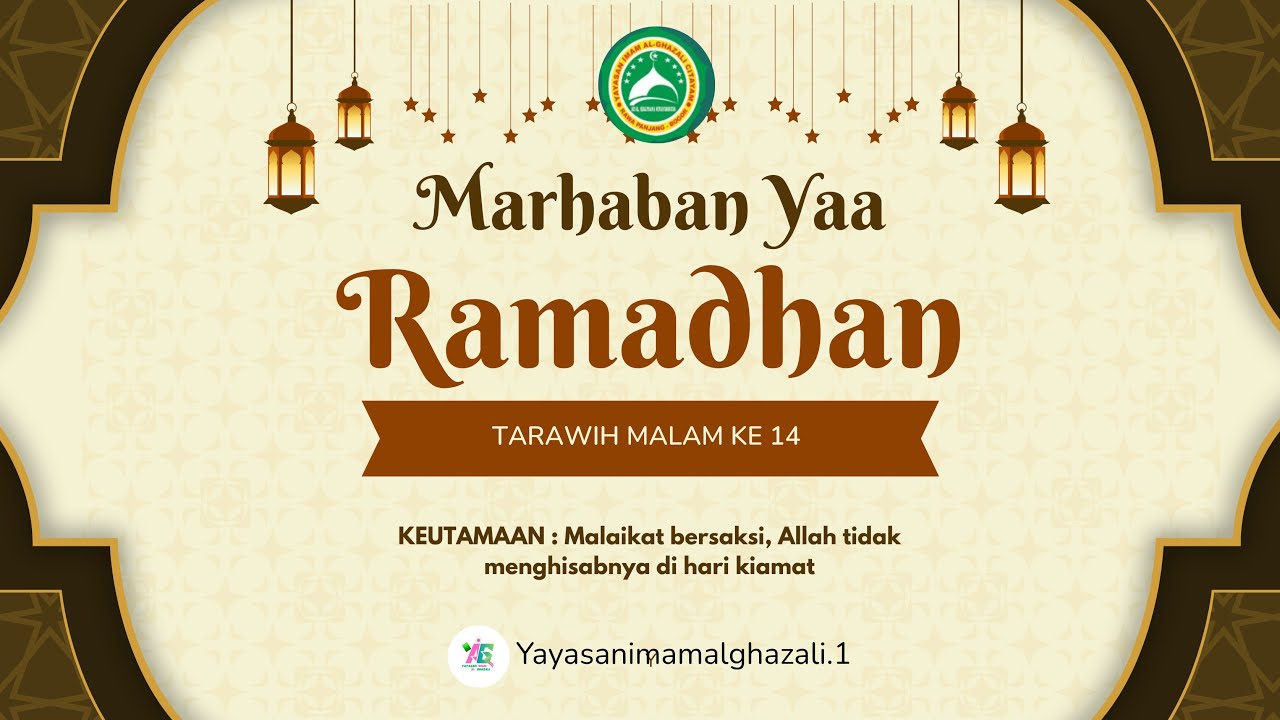 SHOLAT SUNNAH TARAWEH MALAM KE 14 BERJAMA'AH DI MASJID JAMI AL- GHAZALI - CITAYEM #livesekarang!