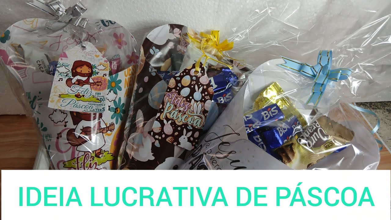 FAÇA ISSO NA PÁSCOA E VENDA MUITO! Cones de papel com bombons super fáceis