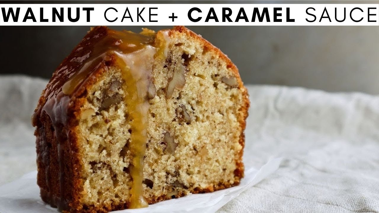 How To Make A WALNUT CAKE With CARAMEL SAUCE