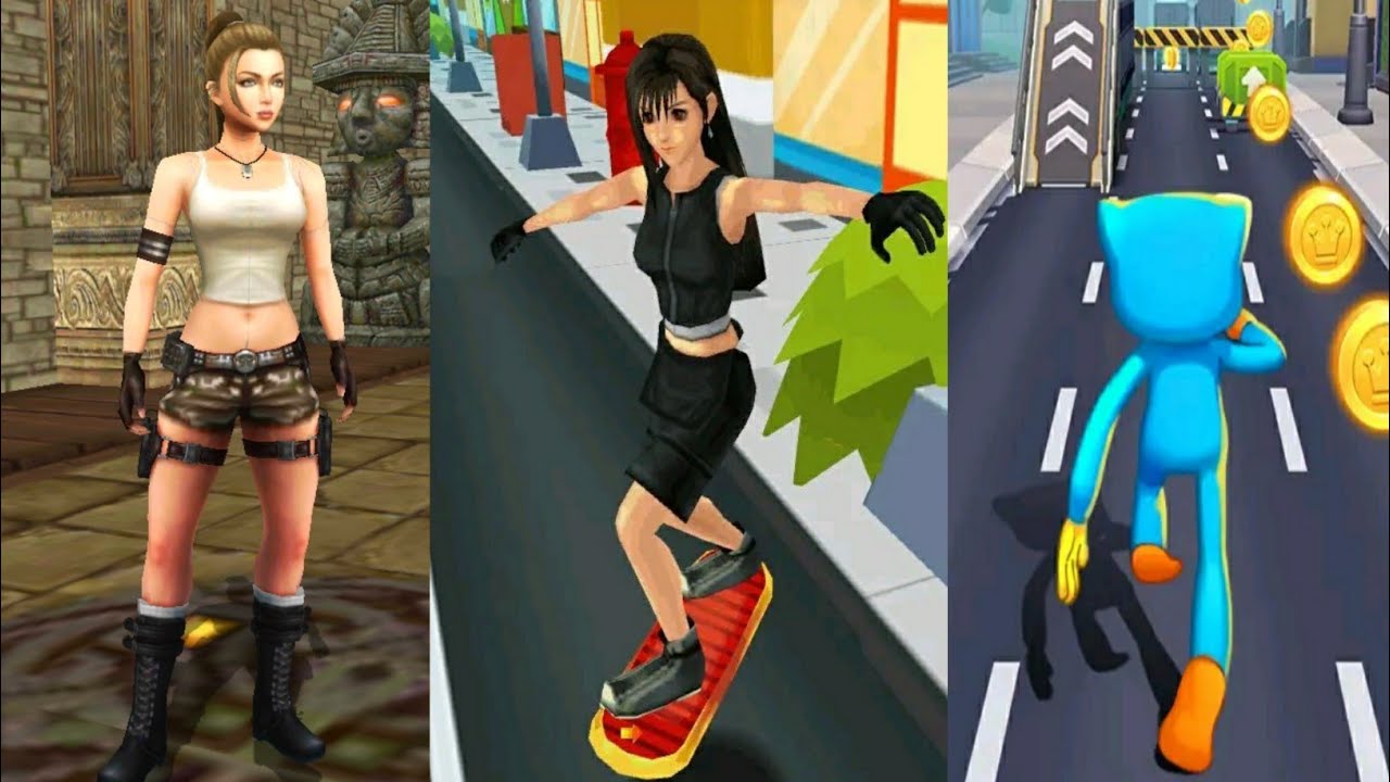 Subway Dragon Princess Rush VS Runner Survival Lost Temple 3d VS Huggee Run 3D Gameplay