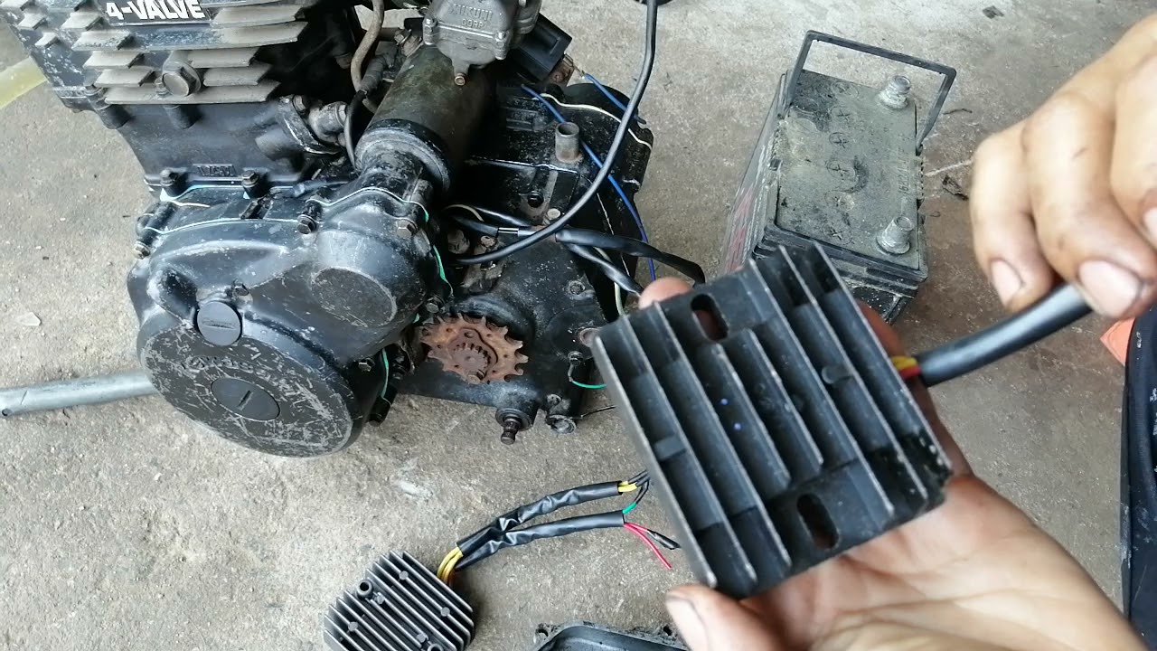 ต่อสายไฟ cdi แผ่นชาร์​จ​ kawasaki kl250​ ksf250​