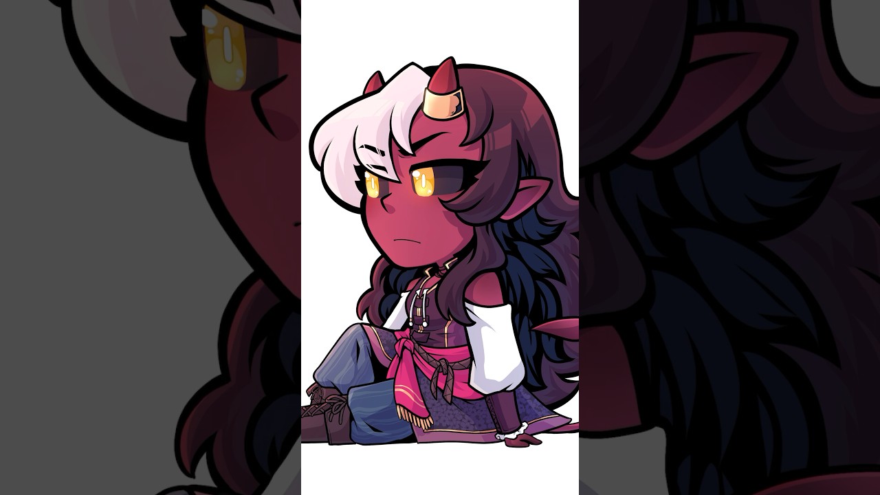 Drawing the Angriest Tiefling