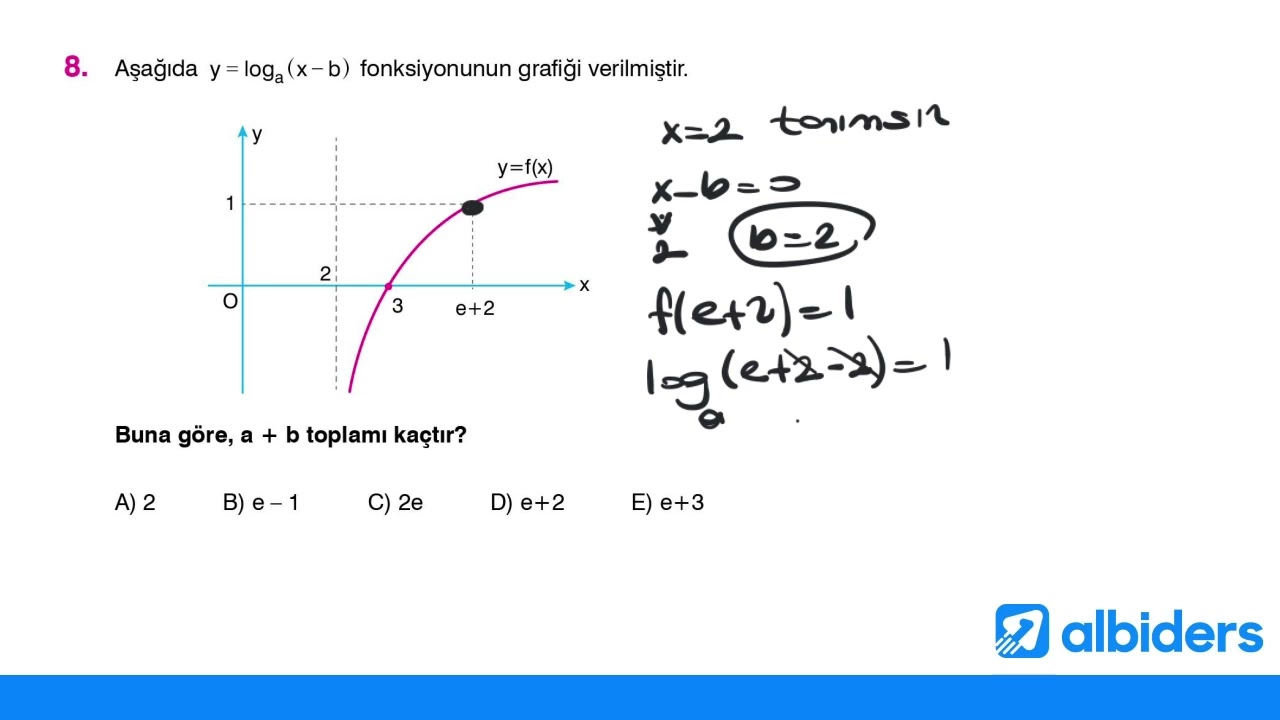 Logarıtma orta düzey test  3  Ünite