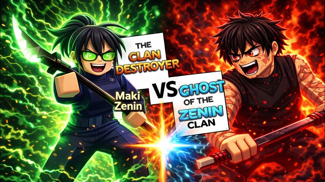 Maki Zenin Vs Zenin Clan Npc Boss Battle In Jujutsu Shenanigans 