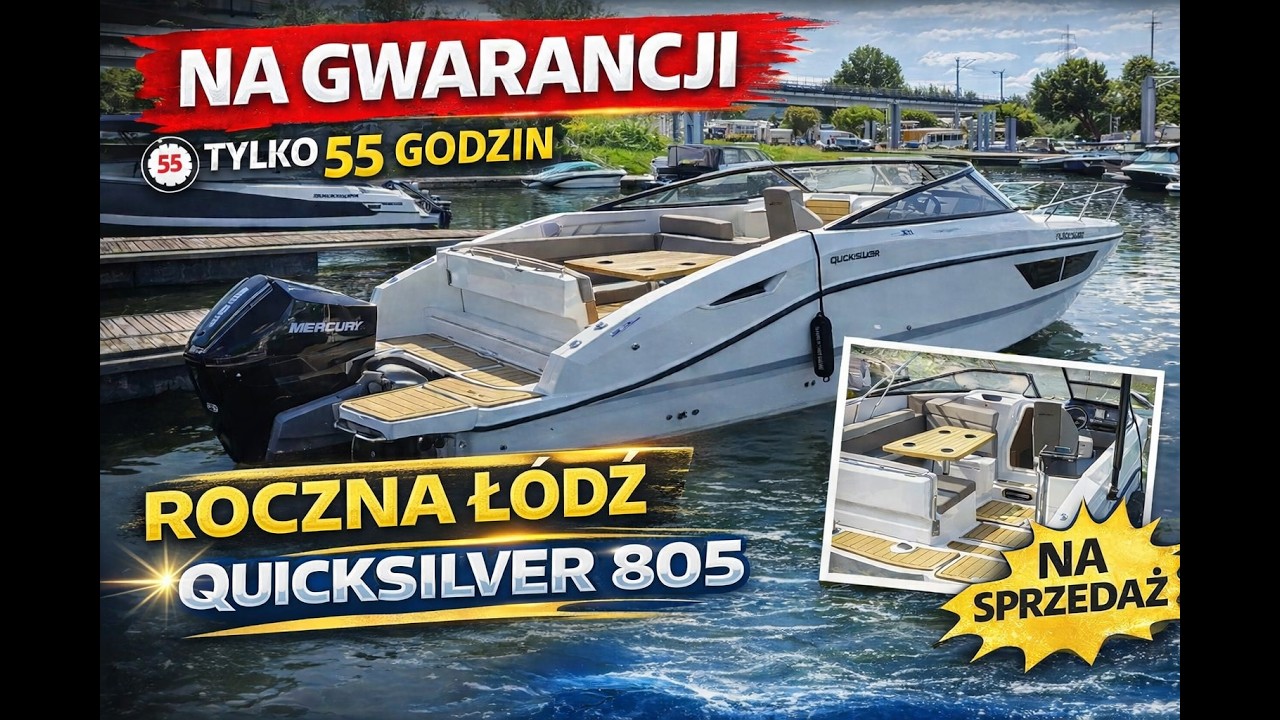 Ten jacht motorowy jest na sprzedaż ! Quicksilver 805.