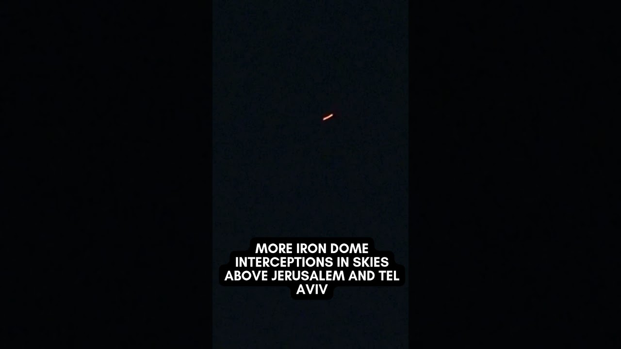 More Iron Dome interceptions in skies above Jerusalem and Tel Aviv #IsraelUnderAttack #TelAviv #War