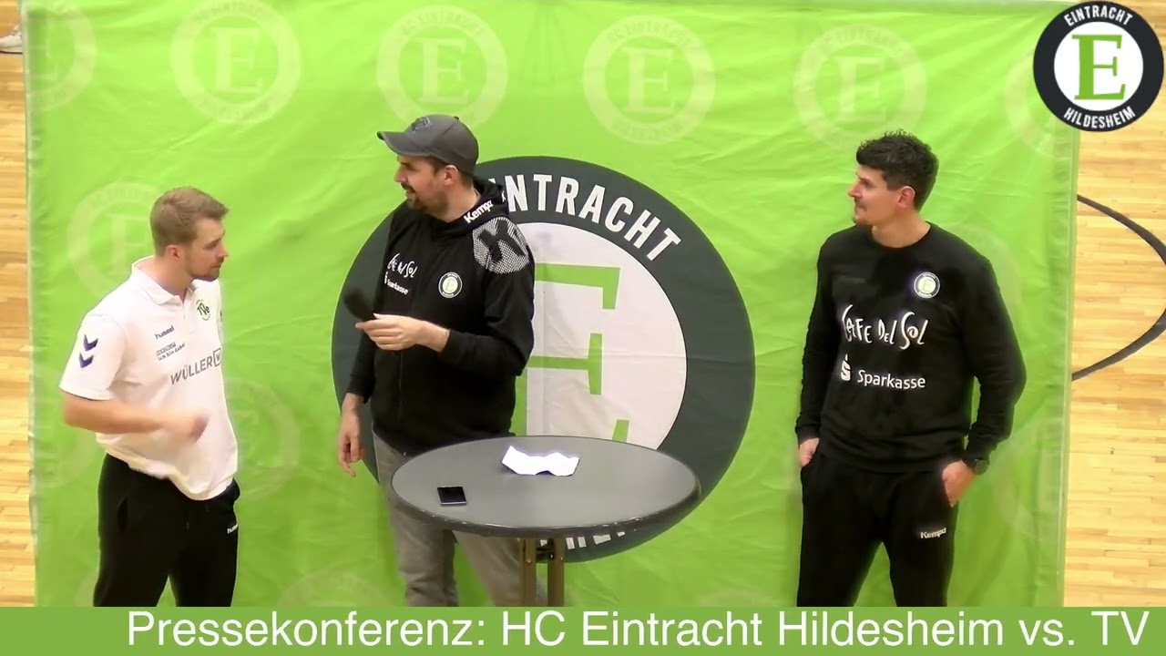 Pressekonferenz nach dem Spiel HC Eintracht Hildesheim vs. TV Emsdetten