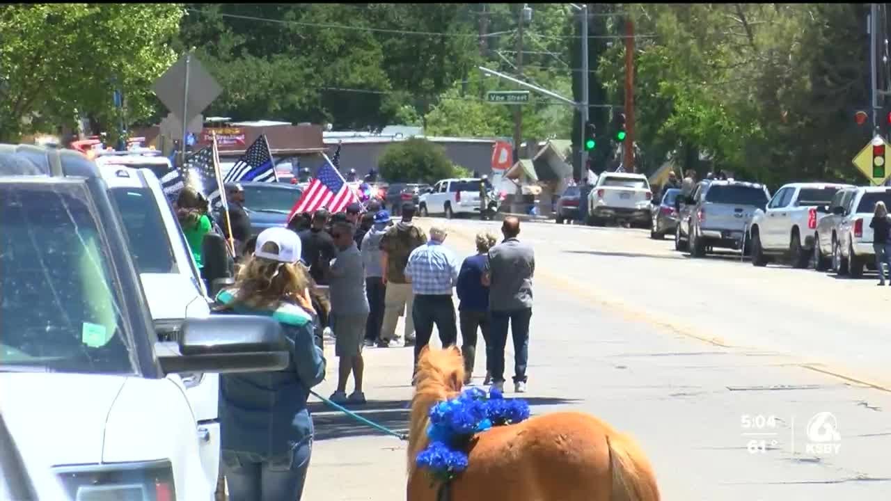 Procession for fallen SLOPD detective draws community members to streets to show support