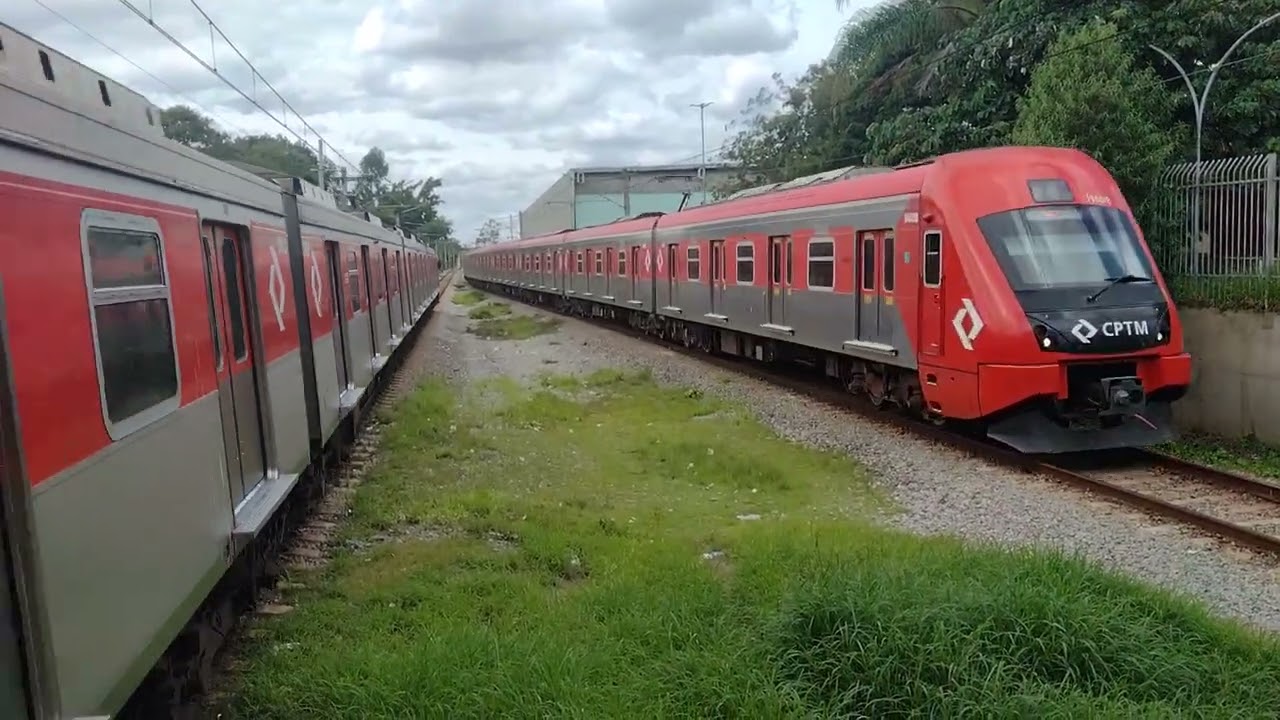 CPTM - Série 9000 e 8500 (T004 e H608) na estação Jardim Romano 