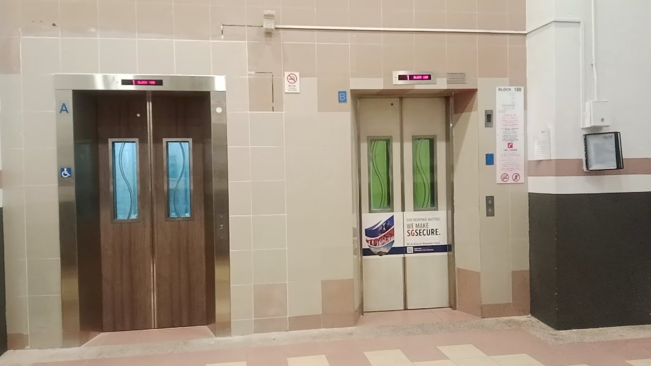 (BRAND NEW) Block 188 Pasir ris Street 12 Fujitec elevator lift A and B tractions 