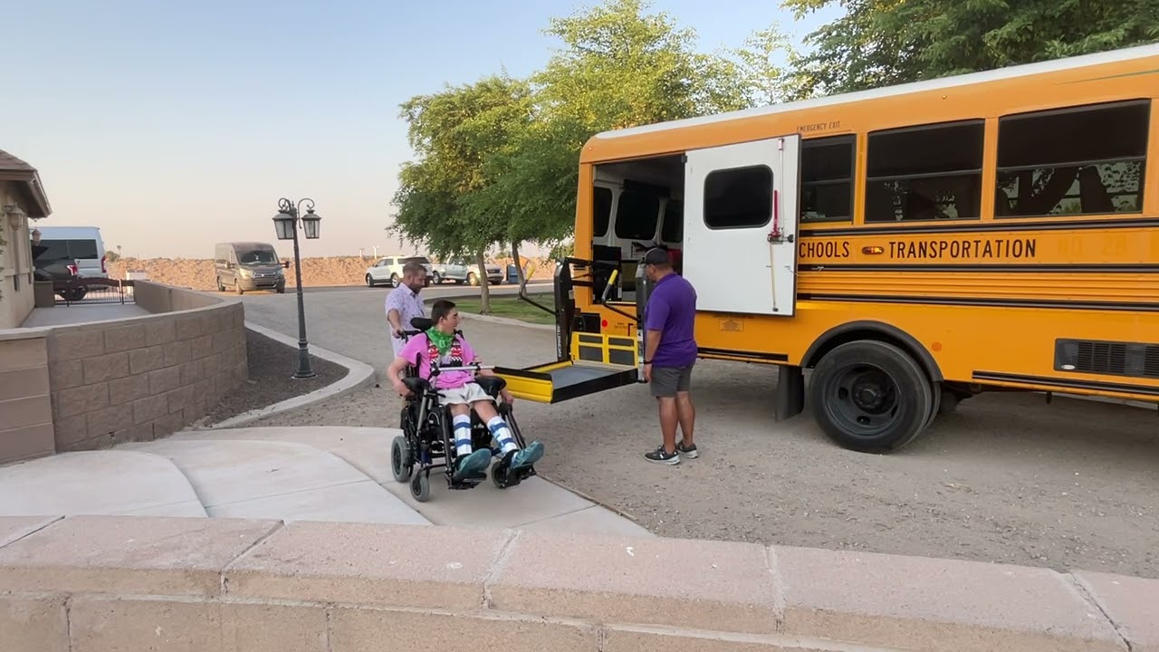 Carter school bus ride ”race between bus and van” kinda day. 